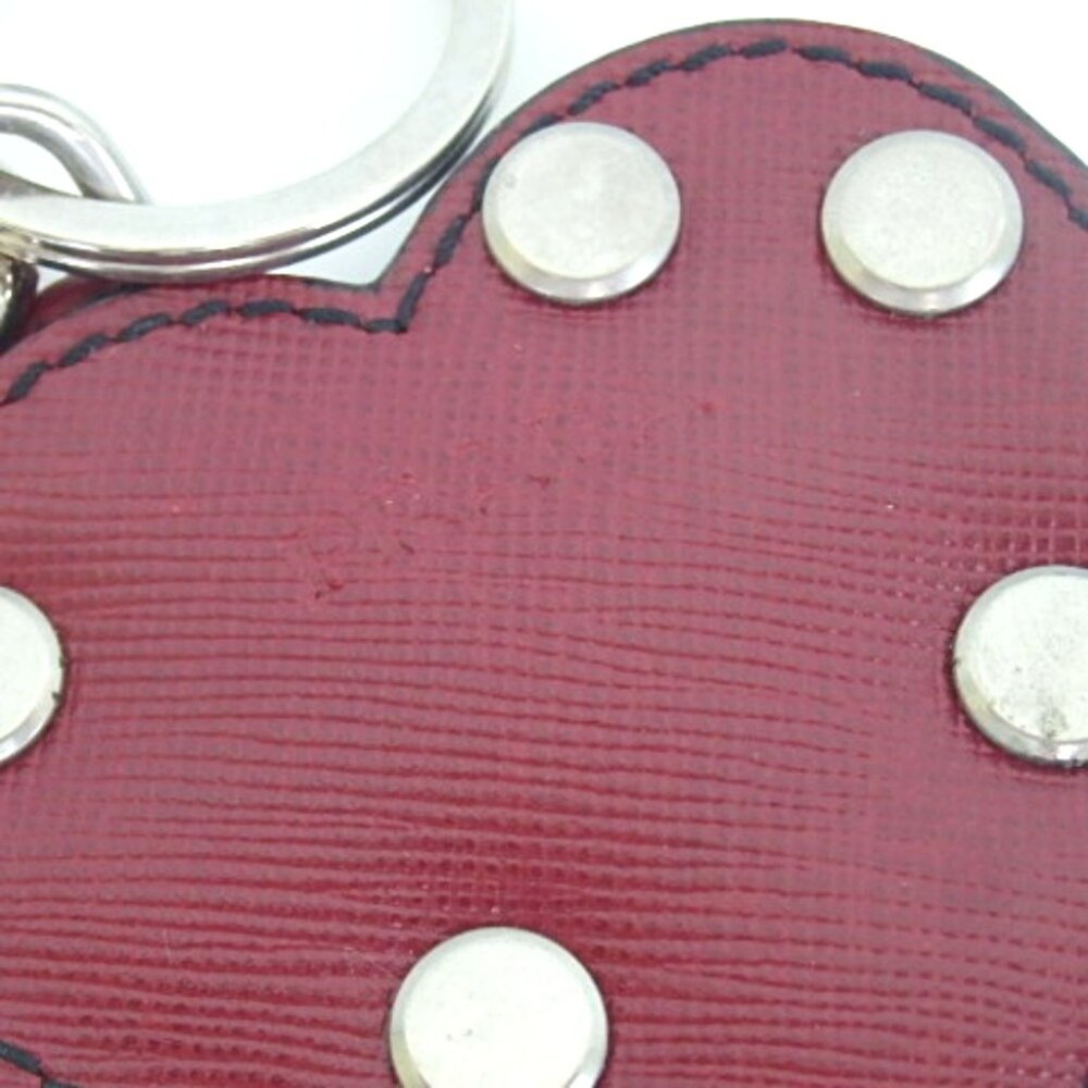 Authentic PRADA Heart Logo Three-Piece Set key ring metal [Used] - Picture 4 of 9